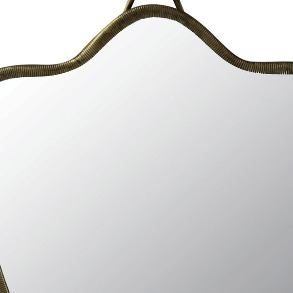 Gold Shield Shaped Wall Mirror