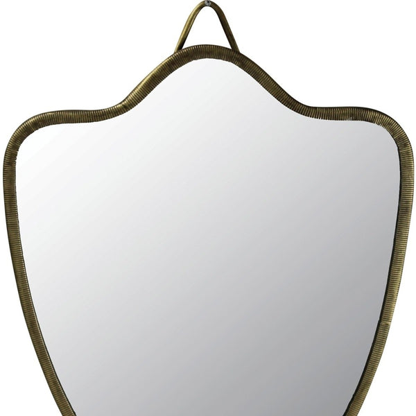 Gold Shield Shaped Wall Mirror