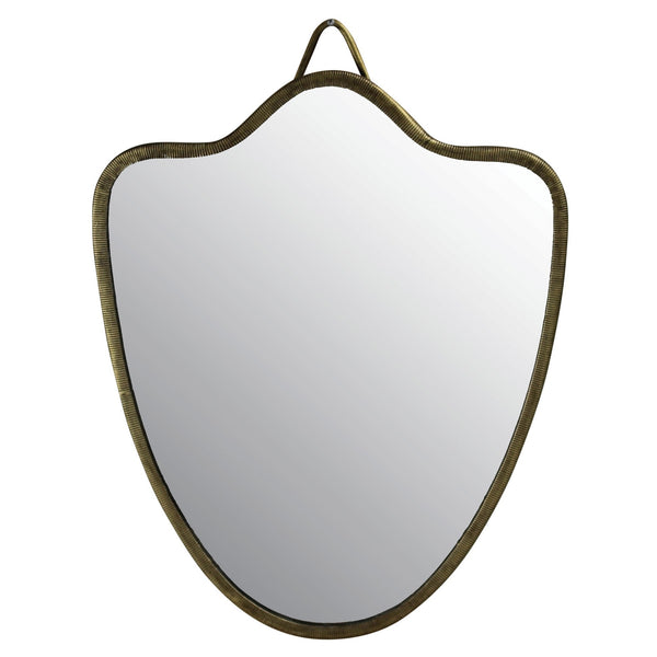 Gold Shield Shaped Wall Mirror