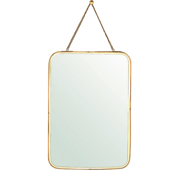 Gold Metal Vertical Wall Mirror