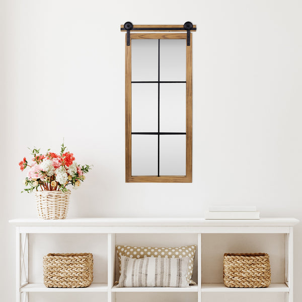 Stratton Home Decor Farmhouse Olivia Window Wall Mirror