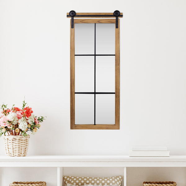 Stratton Home Decor Farmhouse Olivia Window Wall Mirror