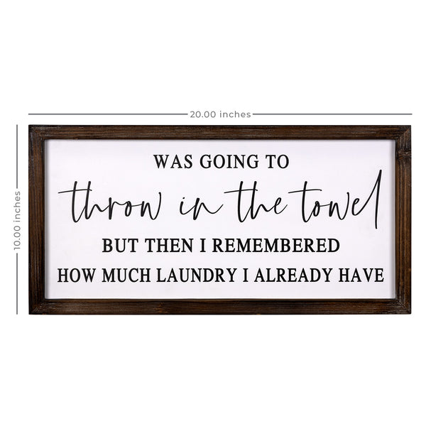 Throw In The Towel Framed Wall Art