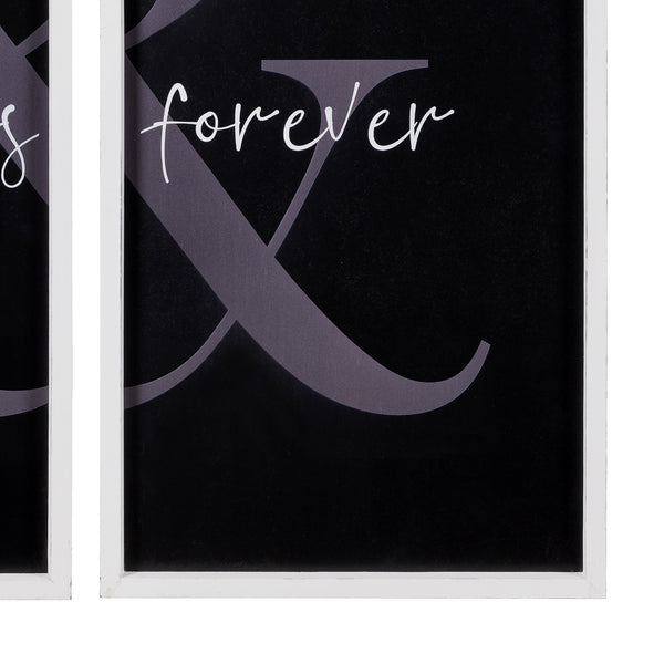 Stratton Home Decor Always &amp; Forever Set of 2 Framed Wall Art