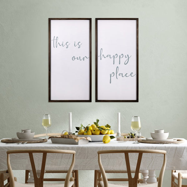 Stratton Home Decor This is Our Happy Place Set of 2 Framed Wall Art