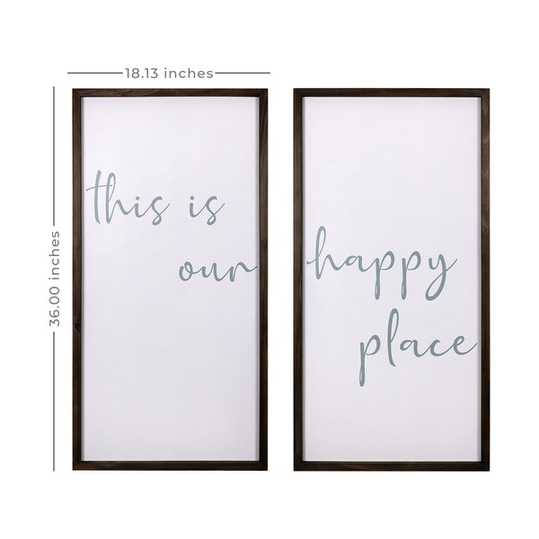 Stratton Home Decor This is Our Happy Place Set of 2 Framed Wall Art