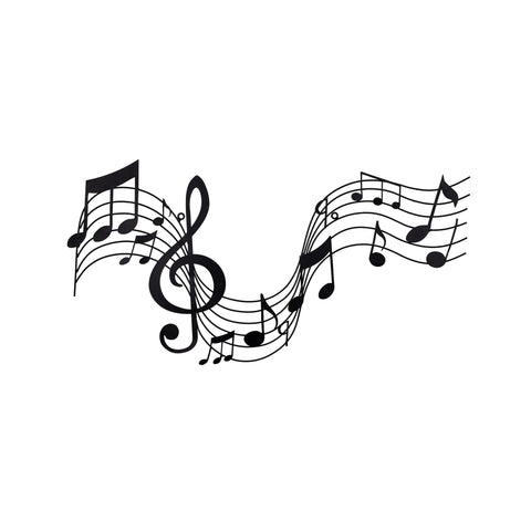 Stratton Home Decor Flowing Musical Notes Metal Wall Decor