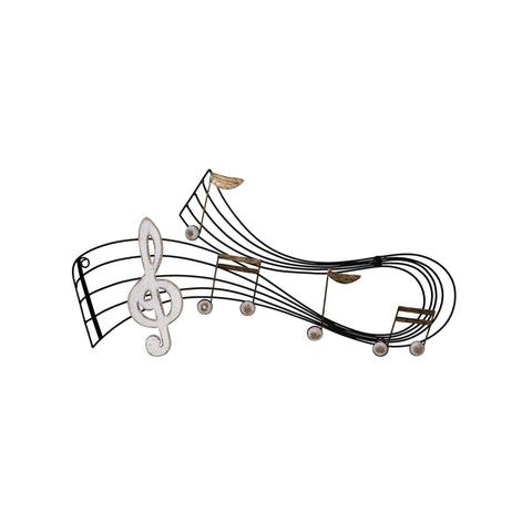 Stratton Home Decor Metal and Wood Melodic Musical Notes Wall Decor