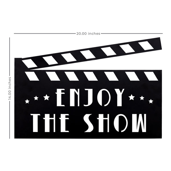 Black Metal Enjoy The Show Clapboard Wall Art