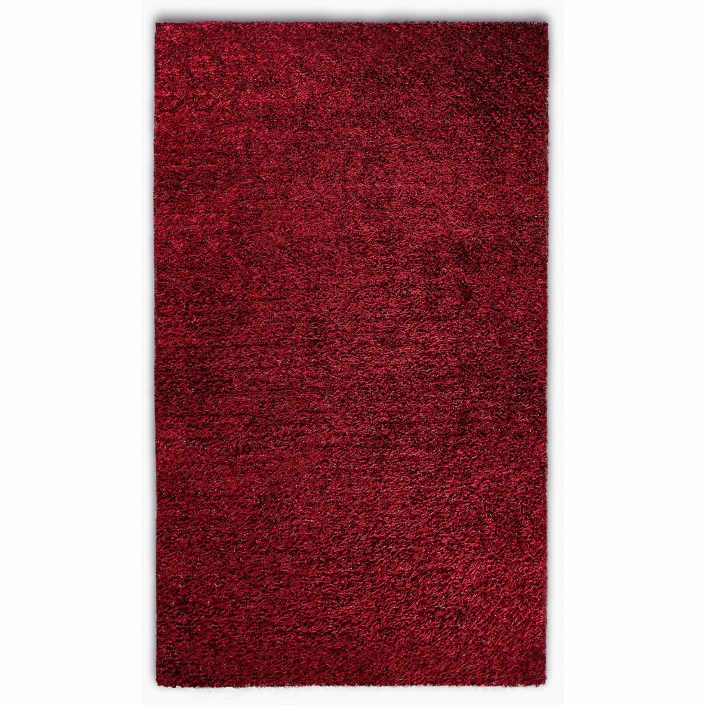 2’ x 8’ Burgundy Contemporary Runner Rug