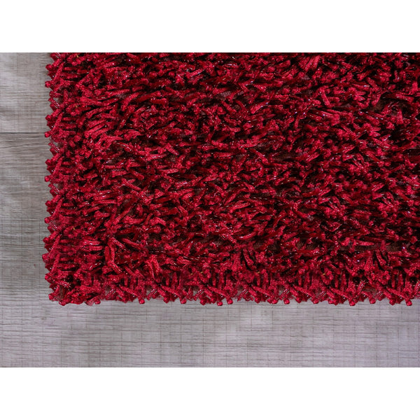 2’ x 8’ Burgundy Contemporary Runner Rug