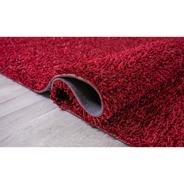 2’ x 8’ Burgundy Contemporary Runner Rug