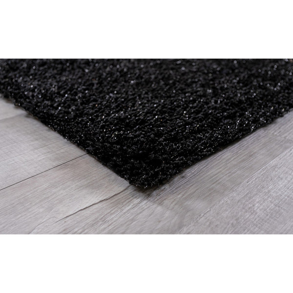 2’ x 8’ Black Contemporary Runner Rug