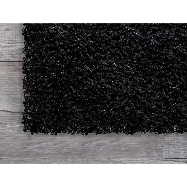 2’ x 8’ Black Contemporary Runner Rug