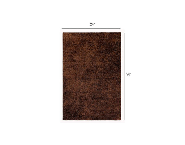 2’ x 8’ Brown Textured Modern Runner Rug