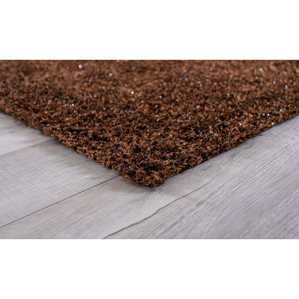 2’ x 8’ Brown Textured Modern Runner Rug