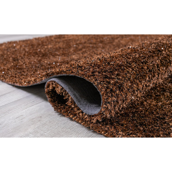 2’ x 8’ Brown Textured Modern Runner Rug