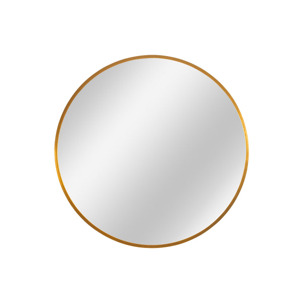 Minimal Gold Round Wall Mirror