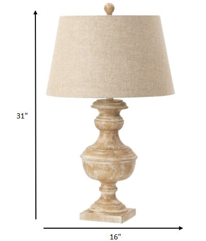 Set of 2 Beige Traditional Vase Table Lamps