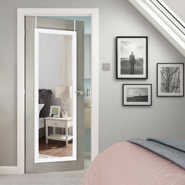 Door Mount White Mirror