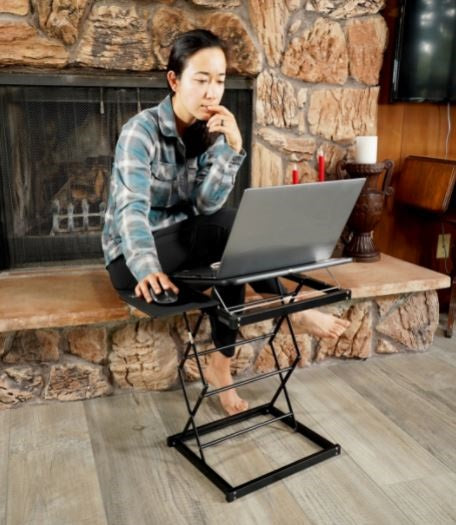 Black Compact Folding Laptop Desk or Laptop Stand with Mousepad