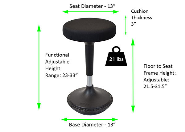 Black Tall Swivel Active Balance Chair