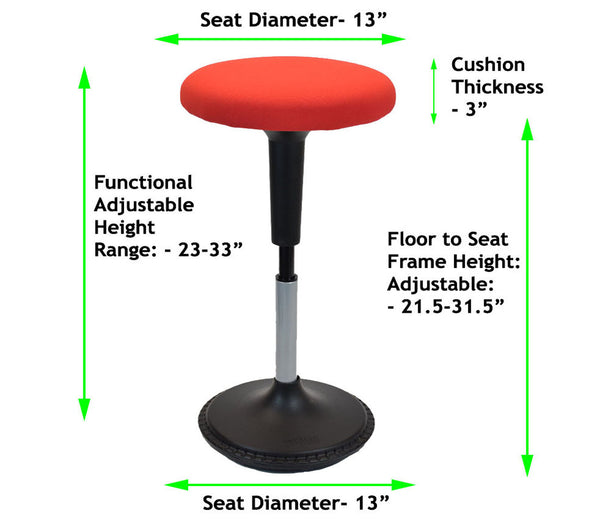 Red Tall Swivel Active Balance Chair