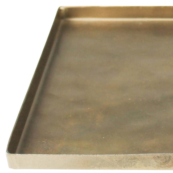 Jumbo Gold Metal Rectangular Tray