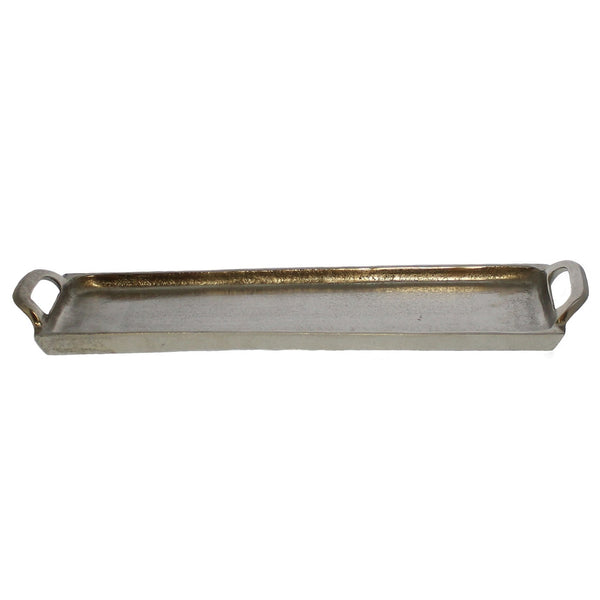 Jumbo Silver Narrow Rectangular Tray