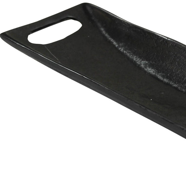 Petite Black Metal Boat Shaped Tray