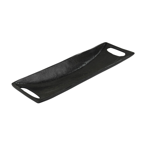 Petite Black Metal Boat Shaped Tray