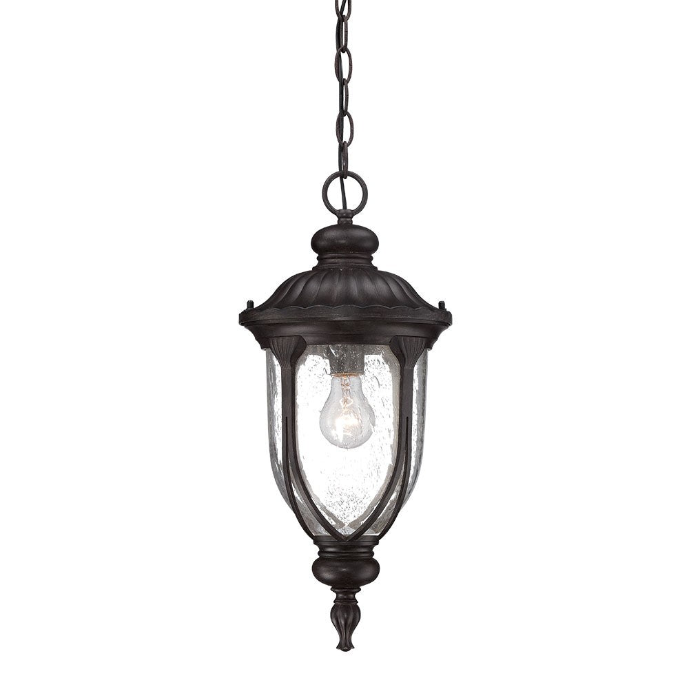 Black Cast Aluminum Hanging Pendant Light