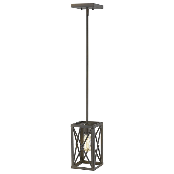 Brooklyn 1-Light Oil-Rubbed Bronze Mini-Pendant