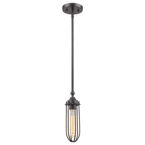 Garret 1-Light Oil-Rubbed Bronze Mini Pendant