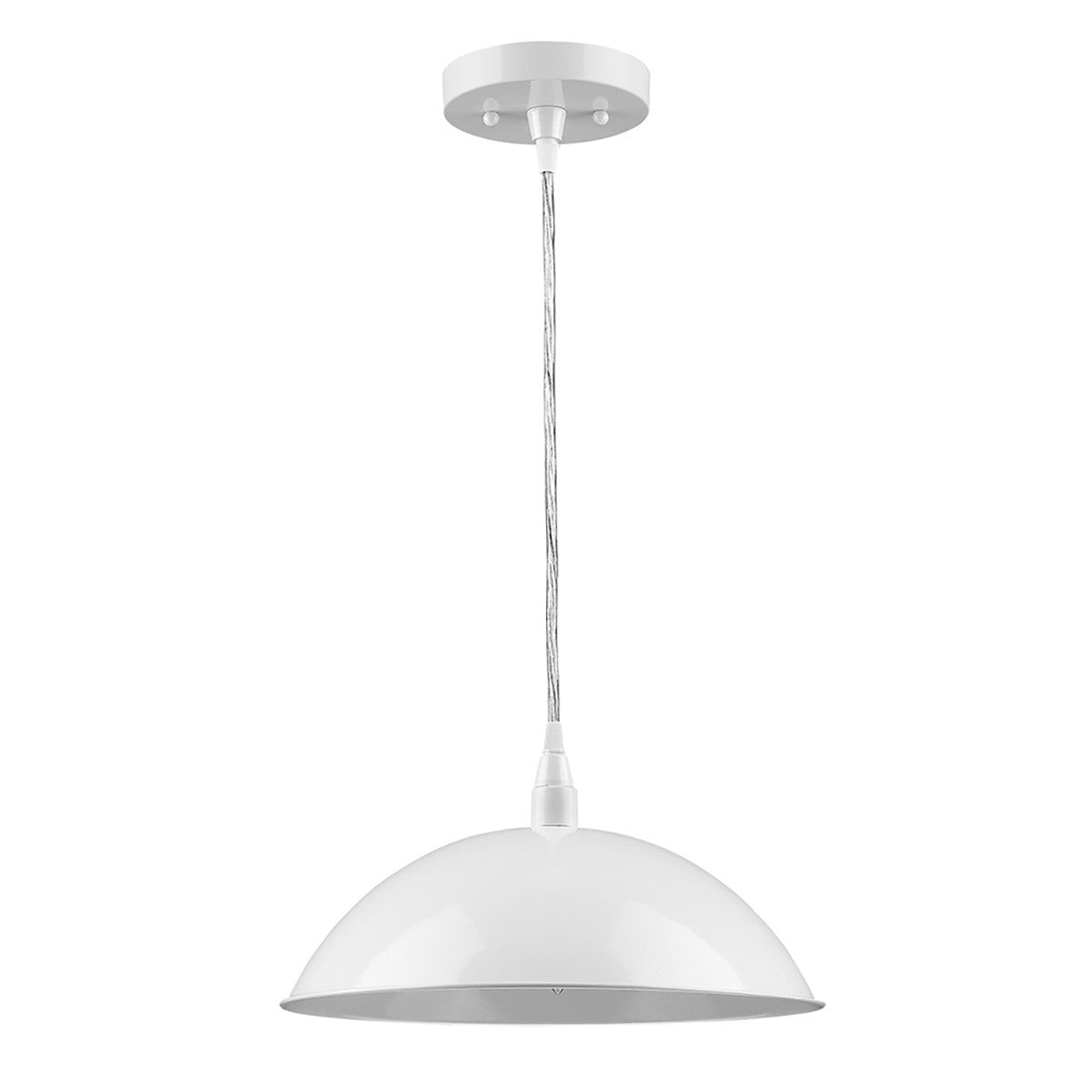 Layla 1-Light White Bowl Pendant