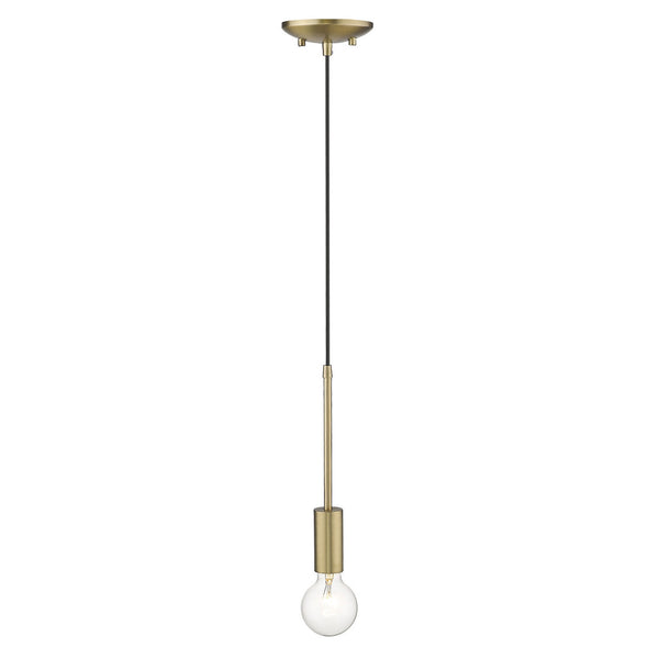 Perret 1-Light Aged Brass Mini Pendant