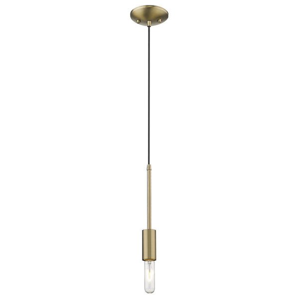 Perret 1-Light Aged Brass Mini Pendant