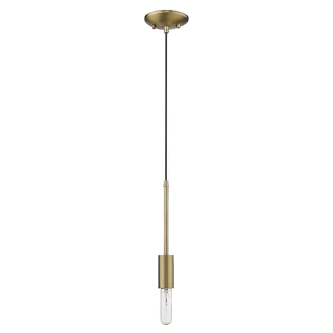 Perret 1-Light Aged Brass Mini Pendant