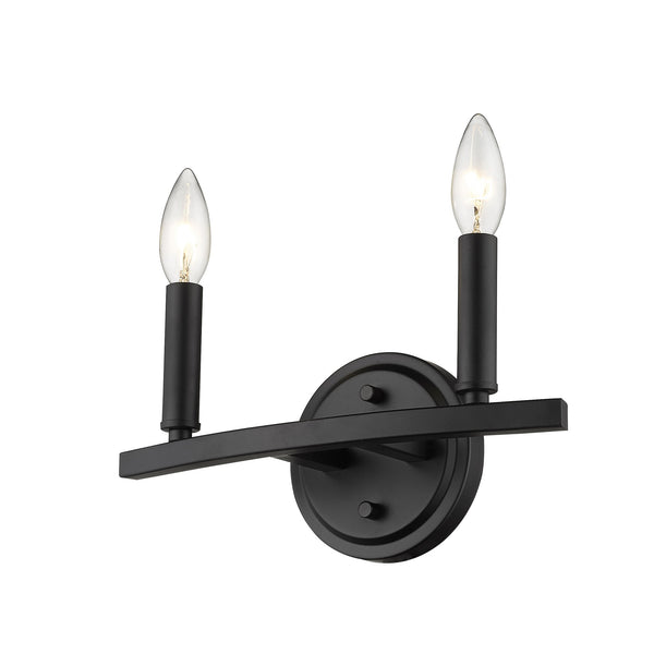 Sawyer 2-Light Matte Black Vanity