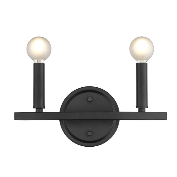 Sawyer 2-Light Matte Black Vanity