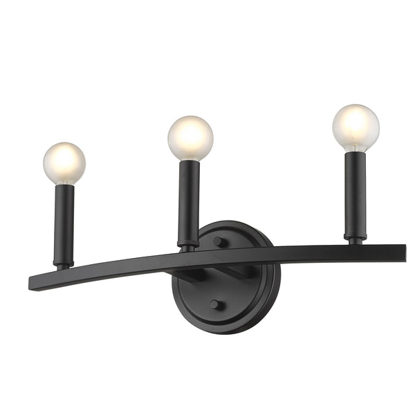 Sawyer 3-Light Matte Black Vanity