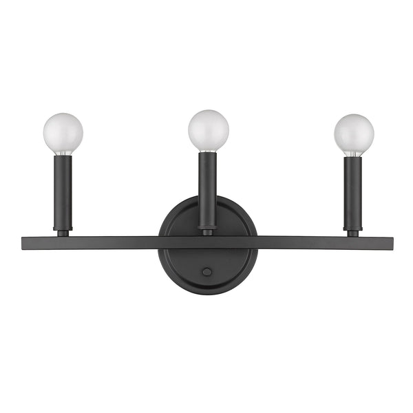 Sawyer 3-Light Matte Black Vanity