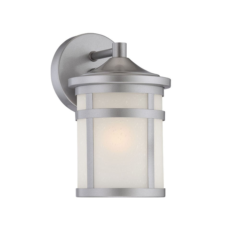 Brushed Silver Hanging Lantern Shape Wall Light