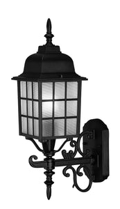 Matte Black Window Pane Lantern Wall Sconce