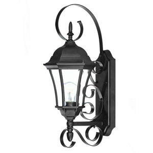 Matte Black Swing Arm Lantern Wall Light