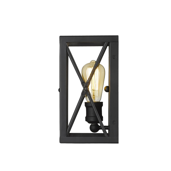 Brooklyn 1-Light Matte Black Sconce