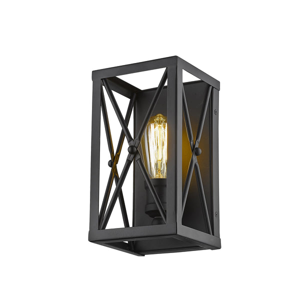 Brooklyn 1-Light Matte Black Sconce