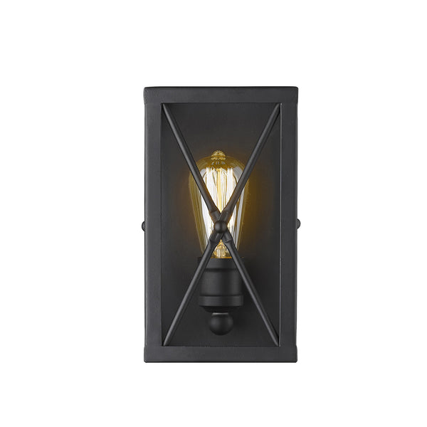 Brooklyn 1-Light Matte Black Sconce