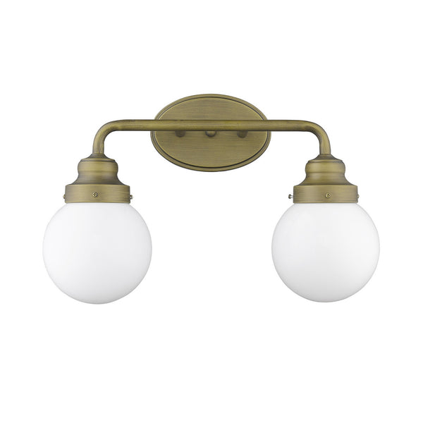 Portsmith 2-Light Raw Brass Vanity