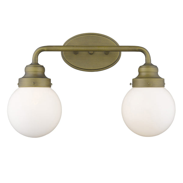 Portsmith 2-Light Raw Brass Vanity